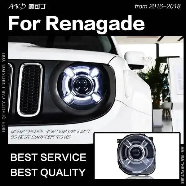 Jeep Renegade Headlights 2015-2018 LED Headlight LED DRL