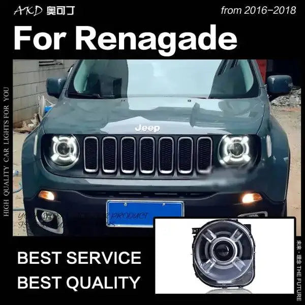 Jeep Renegade Headlights 2015-2018 LED Headlight LED DRL