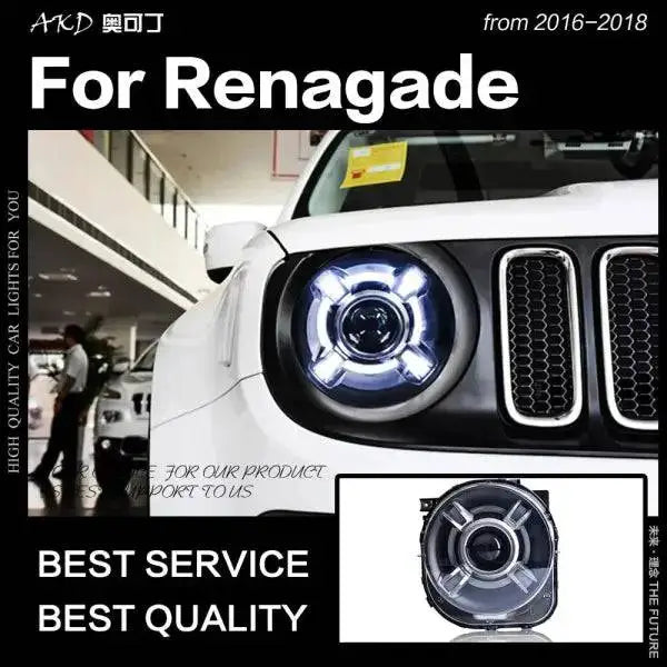 Jeep Renegade Headlights 2015-2018 LED Headlight LED DRL