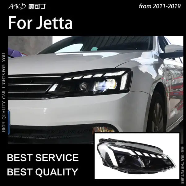Jetta Mk6 Headlights 2011-2019 RS5 Design LED Headlight Projector Lens Dynamic Signal DRL