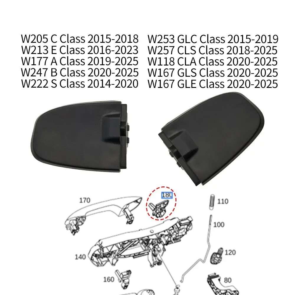 Car Craft Compatible With Mercedes Benz A B C E S Gla Glc Cla Gle Gls Class W177 W247 W118 W205 W222 W223 W253 W254 W213 2015+ Exterior Door Pull Handle Fixed Base Buckle Cap Cover 997602500 Left CC-8466 - CAR CRAFT INDIA