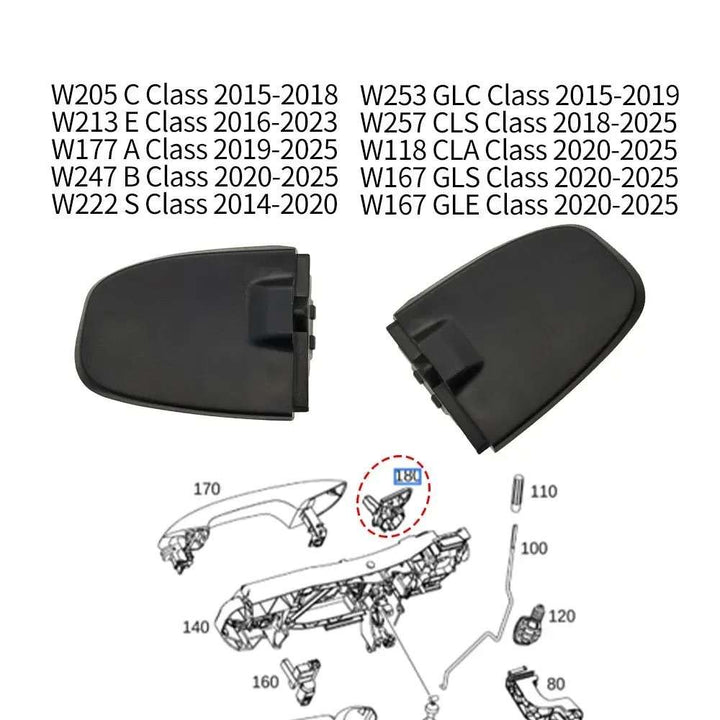Car Craft Compatible With Mercedes Benz A B C E S Gla Glc Cla Gle Gls Class W177 W247 W118 W205 W222 W223 W253 W254 W213 2015+ Exterior Door Pull Handle Fixed Base Buckle Cap Cover 997602500 Left CC-8466 - CAR CRAFT INDIA