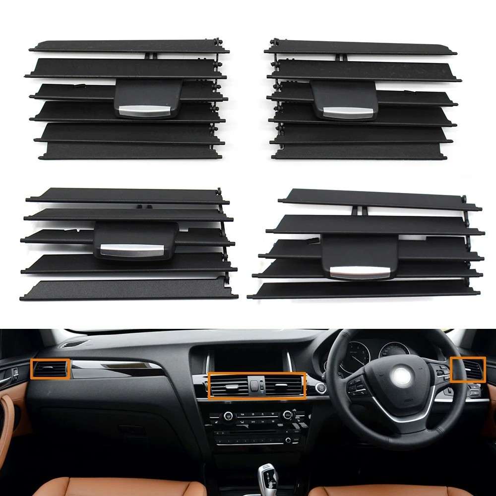 Car Craft Compatible With Bwm X3 X4 F25 F26 2010-2017 Dashboard Ac Conditioner Air Vent Grill Outlet Tab Clip Slider Repair Kit Centre Middle Right 64229184743 64229303407 - CAR CRAFT INDIA