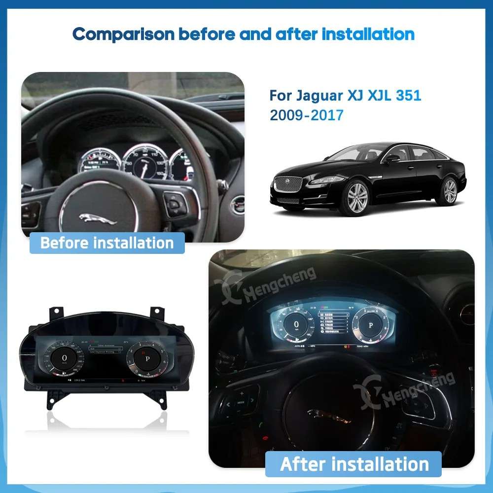 Car Craft Compatible With Jaguar Xjl Xf Xfl 2009-2019 Dashboard Lcd Speed O Meter Android Player Digital Instrument Cluster Screen Speedometer Display Car 12.3" CC-8431 - CAR CRAFT INDIA