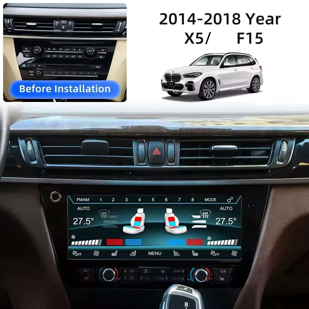 Car Craft Compatible With Bmw X5 F15 2014-2018 Lcd Display Air Conditioning Board Android Ac Panel Digital Touch Screen Climate Knobs Control 8.8 Inch CC-8490 - CAR CRAFT INDIA