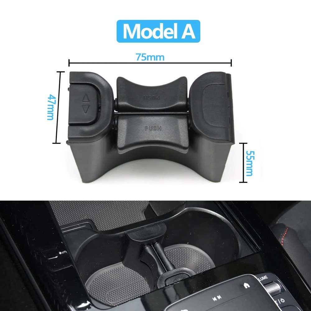 Car Craft Compatible With Mercedes A Class W177 19-25 Cla W118 Gla W247 Glb Class W247 B Class W247 20-25 Eqa W243 Eqb W243 22-25 Center Console Beverage Cup Drink Holder Separator Divider 1778109703 - CAR CRAFT INDIA