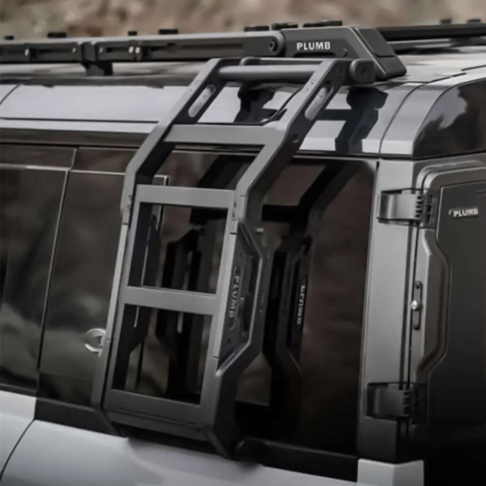 Car Craft Compatible With Range Land Rover Defender 2020-2025 110 130 Plumb M-one Side Climbers Ladder Plumb-009 - CAR CRAFT INDIA