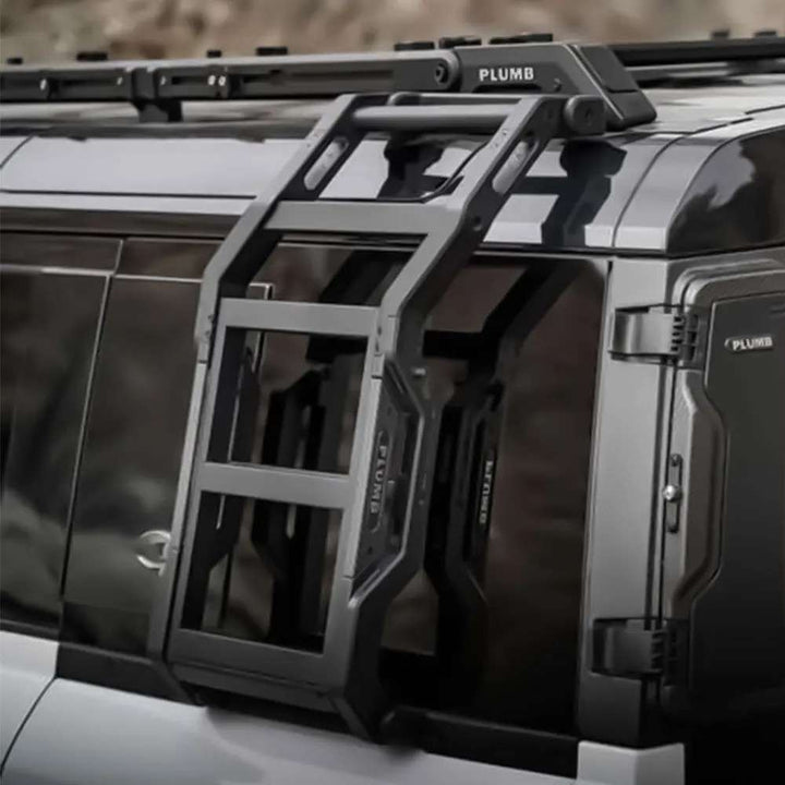 Car Craft Compatible With Range Land Rover Defender 2020-2025 110 130 Plumb M-one Side Climbers Ladder Plumb-009 - CAR CRAFT INDIA