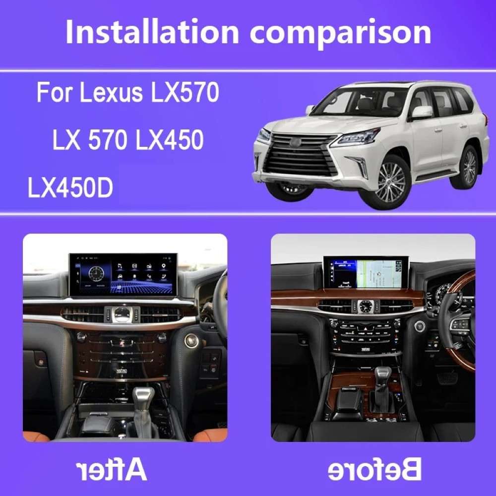 Car Craft Compatible With Lexus Lx570 2016-2024 Android Multimedia Infotainment Touchscreen Dvd Player Wireless Carplay Android Auto 8gb +128gb 12.3 Inch - CAR CRAFT INDIA