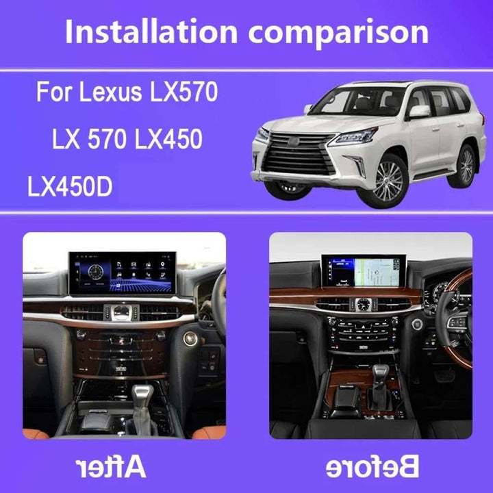 Car Craft Compatible With Lexus Lx570 2016-2024 Android Multimedia Infotainment Touchscreen Dvd Player Wireless Carplay Android Auto 8gb +128gb 12.3 Inch - CAR CRAFT INDIA