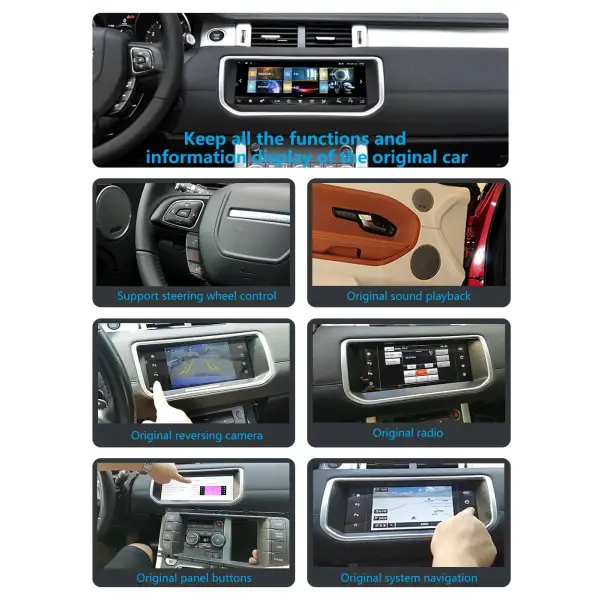 Land Range Rover Evoque 2012 to 2018 Android 12 Player Car