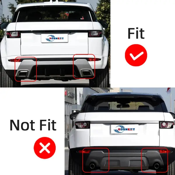 For Land Rover Range Rover Evoque Dynamic Version 2010-2016 2017 2018 Rear Bumper Tail Throat Exhaust Pipe Trim Car