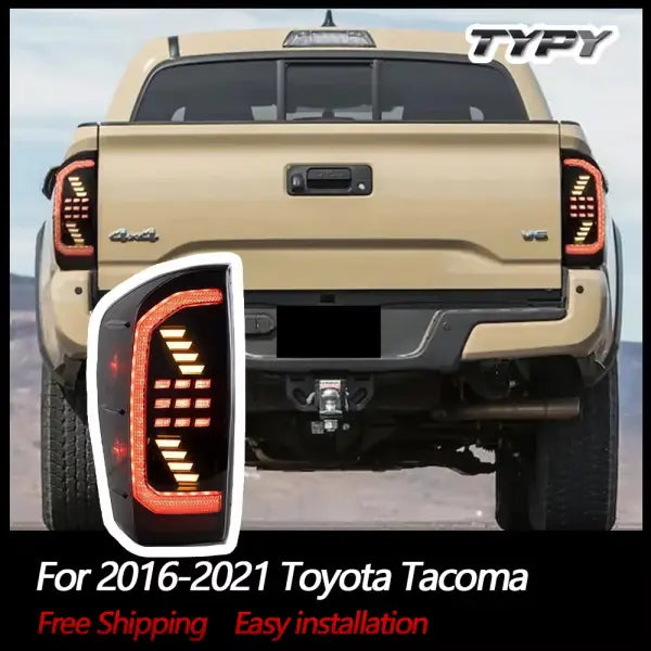 LED Tail Lights Assembly Sequential Amber Turn Signal for 2016-2021 Toyota Tacoma TRD off Road SR5 SR TRD Pro TRD Sport Limited