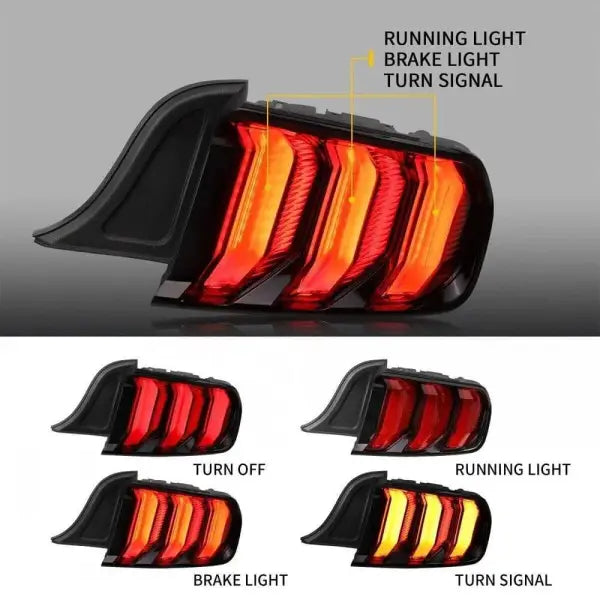 LED Taillights for Ford Mustang 2015-2020 Sequential Rear