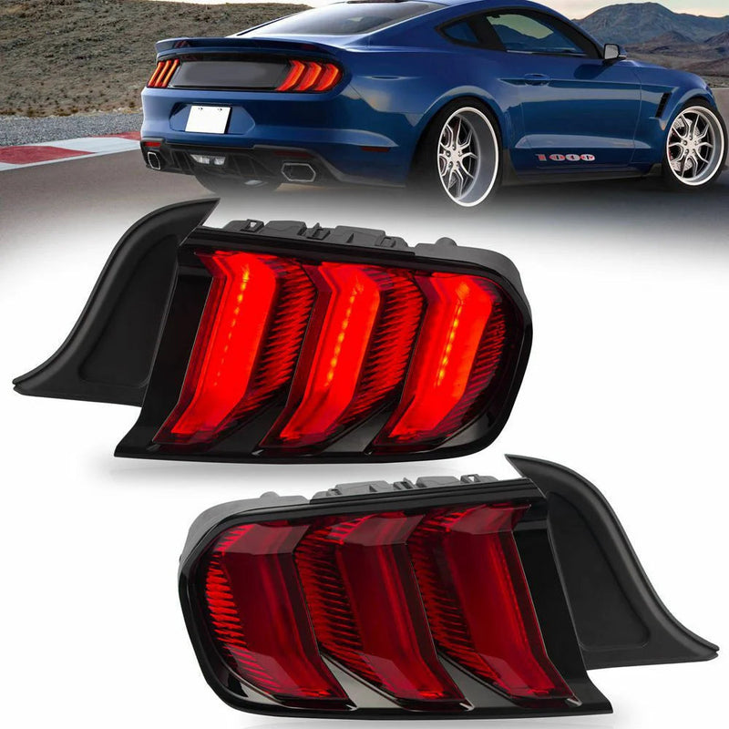 LED Taillights for Ford Mustang 2015-2020 Sequential Rear Lamp Replacement Pair