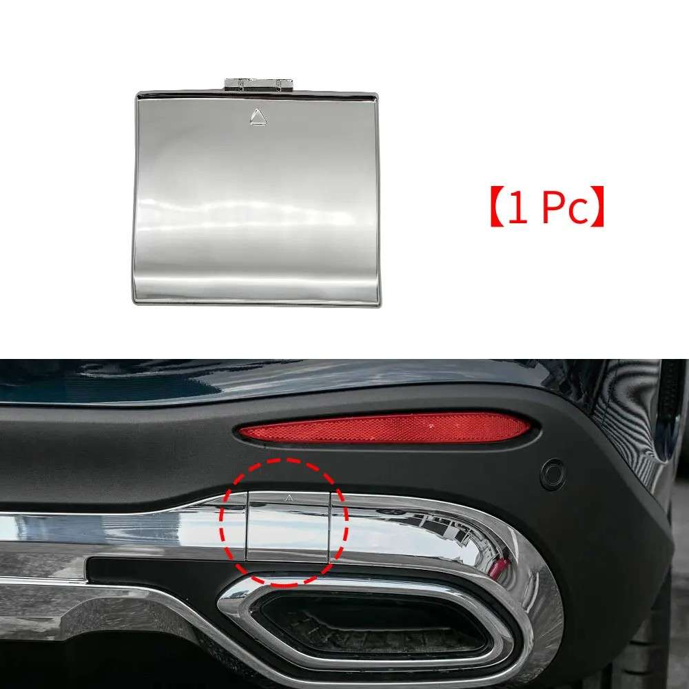 Car Craft Compatible With Mercedes Benz Glc W254 2022-2024 Rear Bumper Tow Hook Towing Tochan Trailer Cover 2548857800 Chrome CC-8091 - CAR CRAFT INDIA