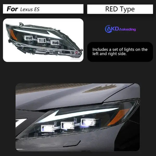 Lexus ES200 Headlights 2013-2014 ES300 LED Headlight DRL