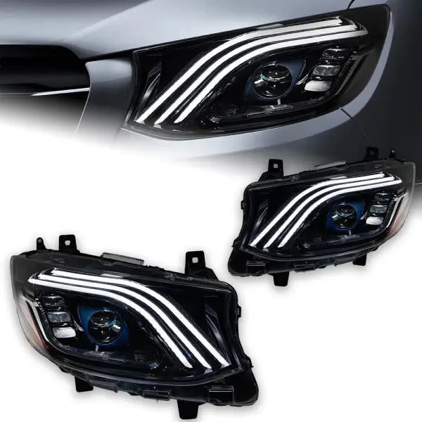 Car Lights for Benz Sprinter Headlight Projector Lens Maybach Style Head Lamp DRL Automotive