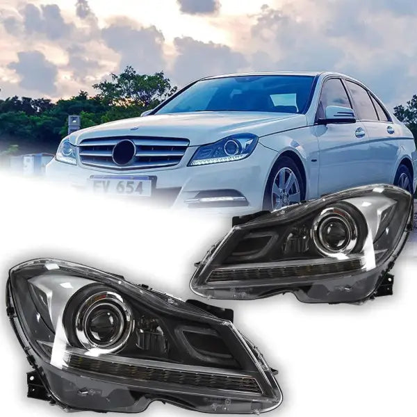 Car Lights for Benz W204 LED Headlight 2011-2013 C200 C260 DRL Signal Front Head Lamp Hid Bi Xenon Automotive