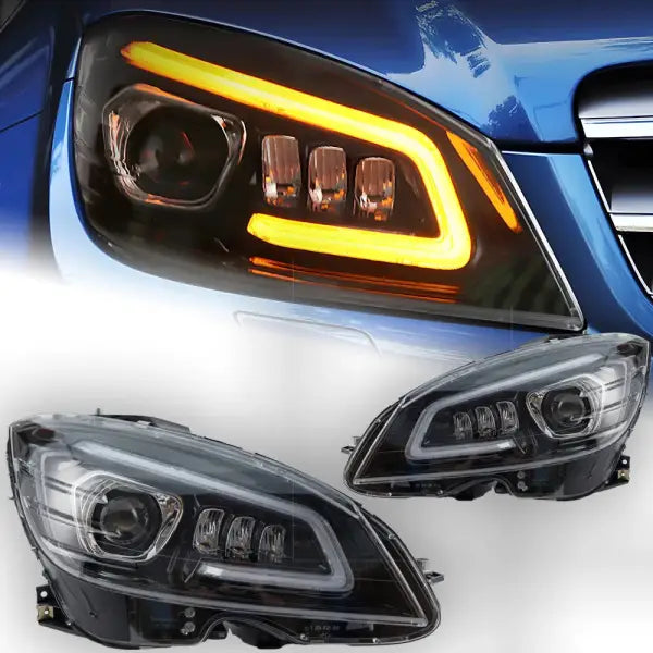 Car Lights for Benz W204 LED Headlight Porjector Lens 2007-2010 C300 C260 C200 LED Head Lamp DRL Automotive
