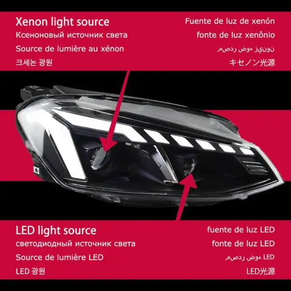 Car Lights for VW Golf 7 LED Headlight Projector Audi-Design Animation DRL Head Lamp Dynamic Signal Automotive