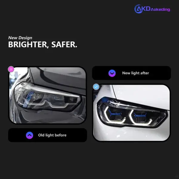 2019 2020 2021 2022 For BMW X5 G05 LED Front Bumper Fog Lights Assembly 2PCS