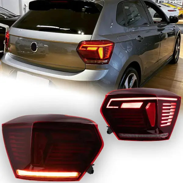 Car Lights for VW Polo Led Tail Light 2017-2021 Vento Rear Lamp DRL Animation Dynamic Signal Reverse Automotive