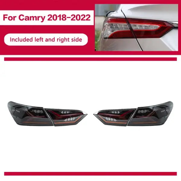 Car Lights for Toyota Camry LED Tail Light 2018-2022 Rear Lamp Brake DRL Rear Dynamic Signal Reverse Automotive