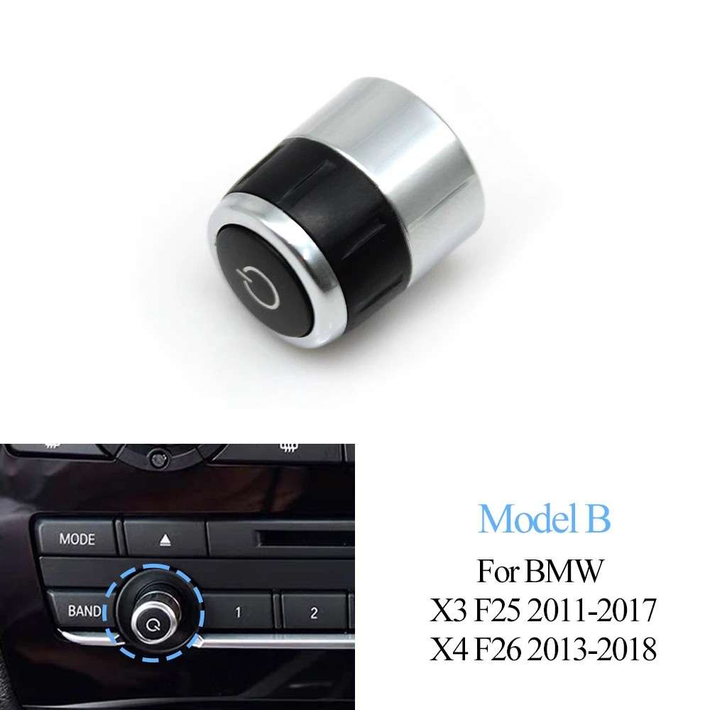 Car Craft Compatible With Bmw X3 X4 F25 F26 2011-2018 Car Radio Audio Volume Rotary Switch Button Knob Cover Cap Control Model B 61319351155 61319351156 61319208591 61319208592 CC-8108 - CAR CRAFT INDIA