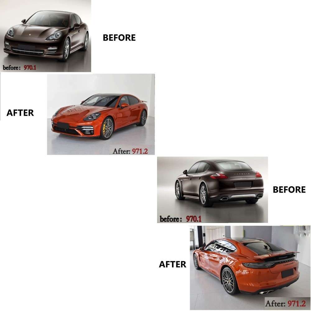 Car Craft Compatible With Porsche Panamera 970.1 970.2 2010-2013 Upgrade Facelift Convert To 2018-2023 971.2 Bodykit Bumper Headlight Taillight Trunk 1:1