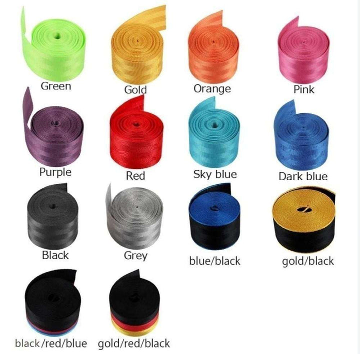 Car Craft Color Nylon Webbing Racing Safety Concise Design Ribbon Strap Sport Racing Safety Seat Belt Universal Emblem 4.8 Cm Wide 3.6m Long M Perfromance - CAR CRAFT INDIA
