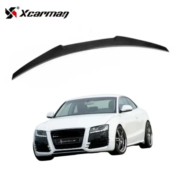 M4 Style Dry Carbon Fiber Trunk Wing Boot Lip Rear Spoiler Ducktail for Audi A5 RS5 B8 2015+