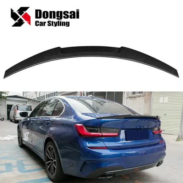 M4 Style Forging Carbon Fiber Rear Trunk Lip Spoiler Ducktail Tail Wing for BMW 3 Series G20 320I 335I G80 M3 CS 2019+