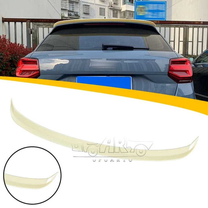 Car Craft Compatible With Audi Q2 2016-2024 Rear Trunk Wing Boot Roof Spoiler Lip Splitter Skirt Ar-audi-072 Cf Carbon Fiber Look - CAR CRAFT INDIA
