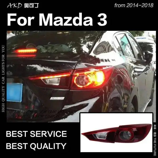 Mazda 3 Tail Lights 2014-2018 Mazda3 Axela Sedan LED Tail