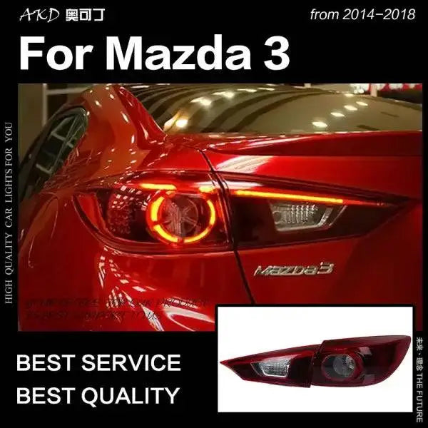 Mazda 3 Tail Lights 2014-2018 Mazda3 Axela Sedan LED Tail