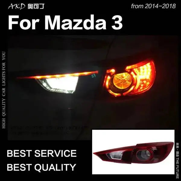 Mazda 3 Tail Lights 2014-2018 Mazda3 Axela Sedan LED Tail