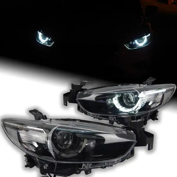 Mazda 6 Atenza LED Headlight 2013-2016 Mazda6 LED DRL Hid Head Lamp Angel Eye Bi Xenon