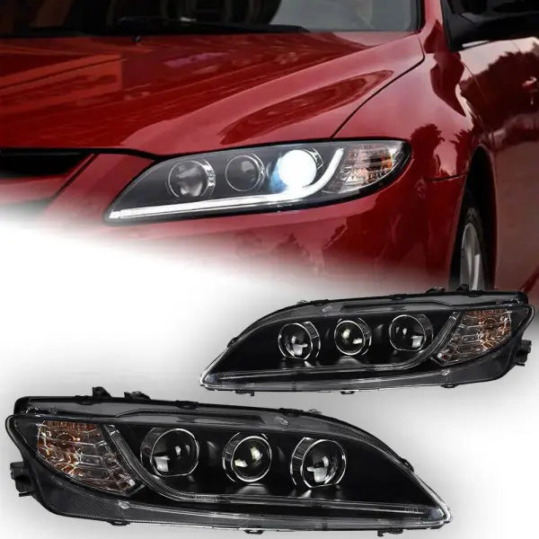 Mazda 6 Headlights 2004-2012 Mazda6 LED Headlight LED DRL