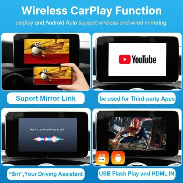 Wireless Carplay for Mercedes Benz a B C GL E S GLA GLC Class W205 W204 W211 W212 W221 W222 C63 AMG NTG 5.0 4.5 Android Auto