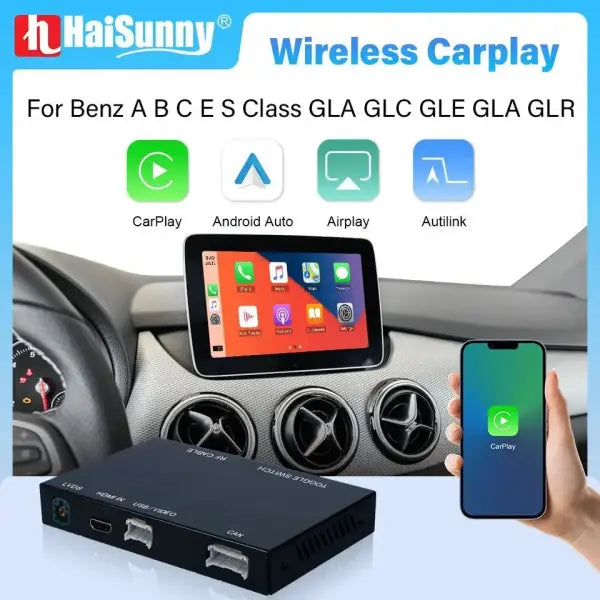 Wireless Carplay for Mercedes Benz a B C GL E S GLA GLC Class W205 W204 W211 W212 W221 W222 C63 AMG NTG 5.0 4.5 Android Auto