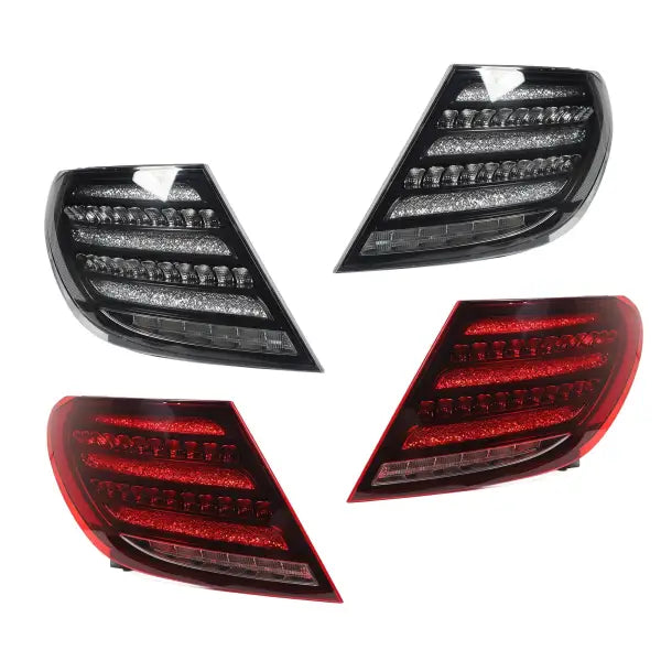 Car Fog Light Car Rear Brake Light Maybach LED Tail Light Rear Lamp Replacement for Benz C‑Class Sedan W204 2008 to 2014