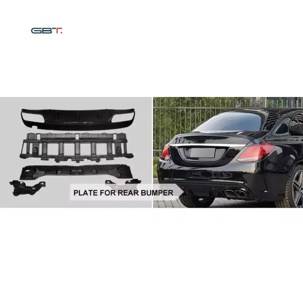 Fast Shipping Vehicle Modification Parts PLATE for Mercedes Benz C Class C63 W205 REAR BUMPER