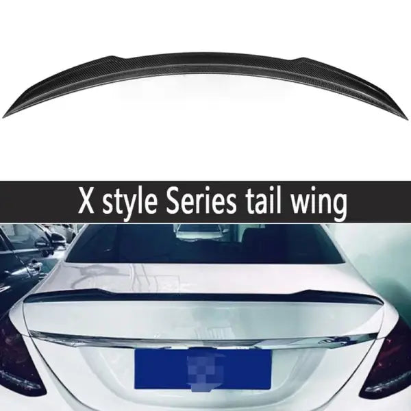 For Mercedes Benz C Class W205 W206 Dry Carbon Fiber Spoiler Shunt Rear Tail Fins Duckbill Car Wing Retrofit the Rear Wing