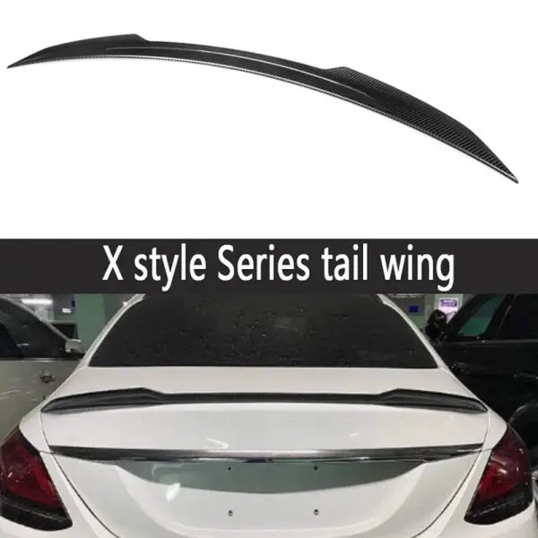 For Mercedes Benz C Class W205 W206 Dry Carbon Fiber Spoiler Shunt Rear Tail Fins Duckbill Car Wing Retrofit the Rear Wing