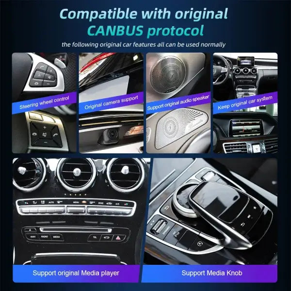 Auto Radio Carplay Screen for Benz E Class W213 2016-2019 12.3Inch Android 14 Car Multimedia Player Touch Navigation