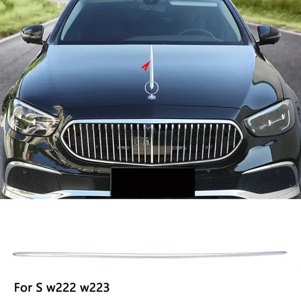 For Mercedes Benz S Class W222 W223 Engine Hood Chrome Trim Molding Modification for Maybach Style