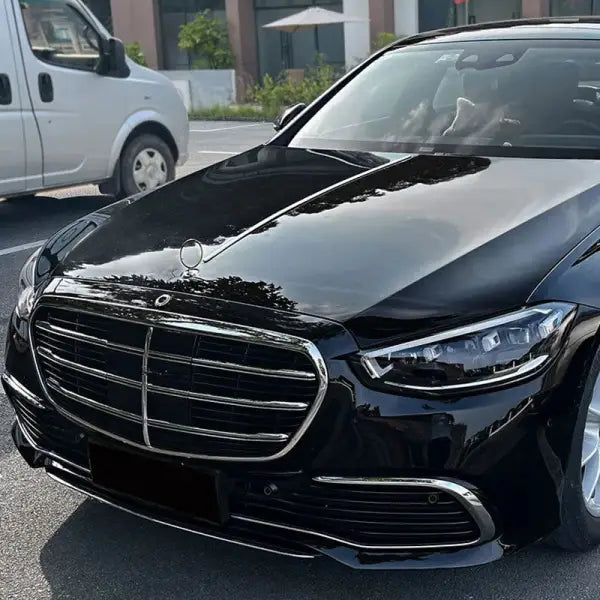 For Mercedes Benz S Class W222 W223 Engine Hood Chrome Trim Molding Modification for Maybach Style