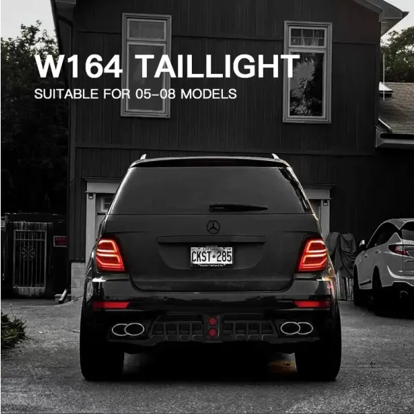 For Mercedes-Benz W164 2005-2008 Car Animation LED Trailer Light Tail Lamp Rear DRL Signal Automotive Plug and Play