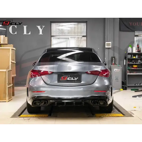 Car for Benz C-Class W206 Upgrade C63 AMG Diffuser and Exhaust Pipe 2022-2023